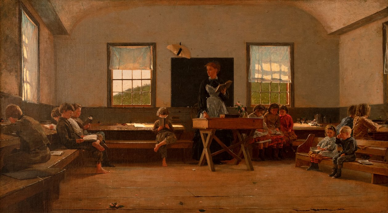 Landsbyskolen af Winslow Homer