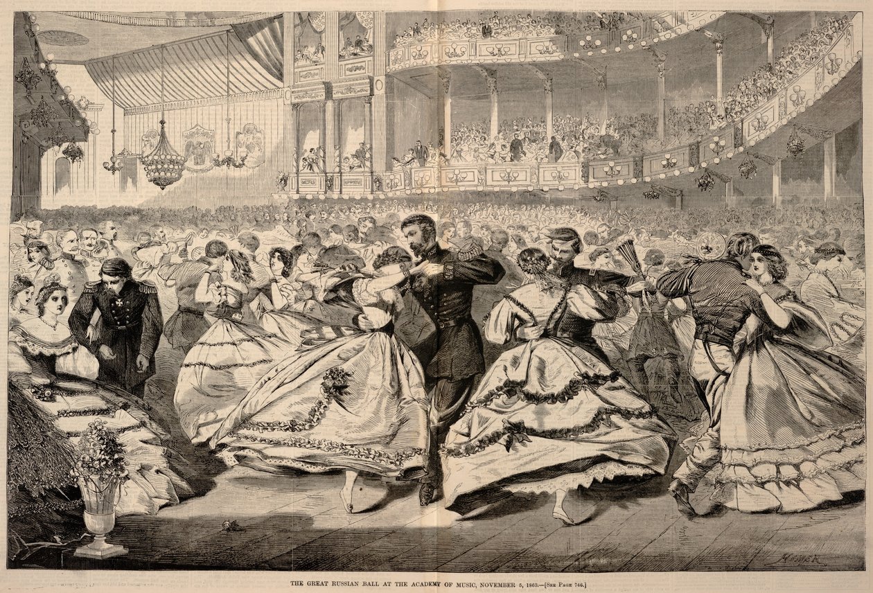 Det store russiske bal på musikakademiet, 5. november 1863, fra Harper