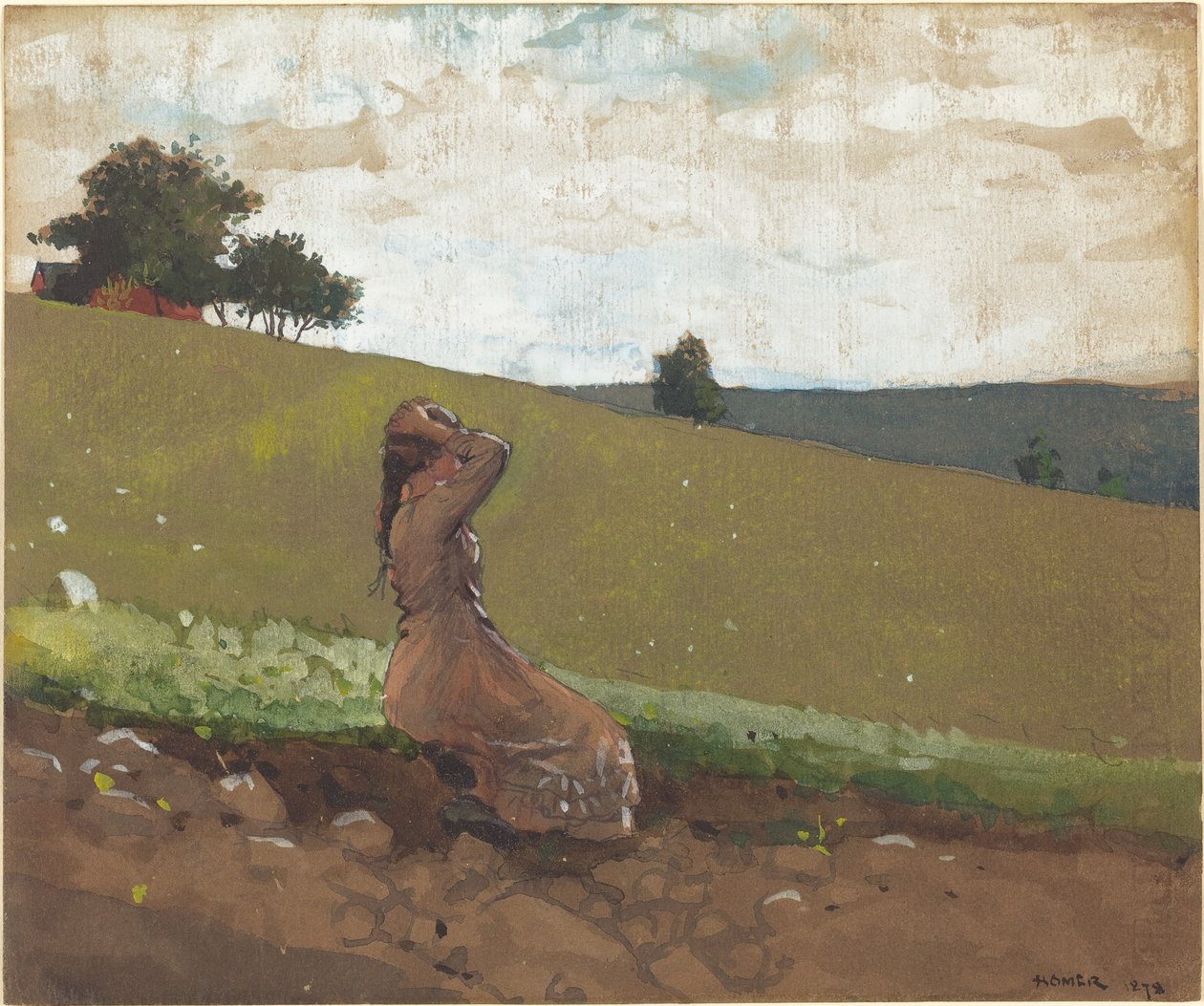 Den Grønne Bakke af Winslow Homer