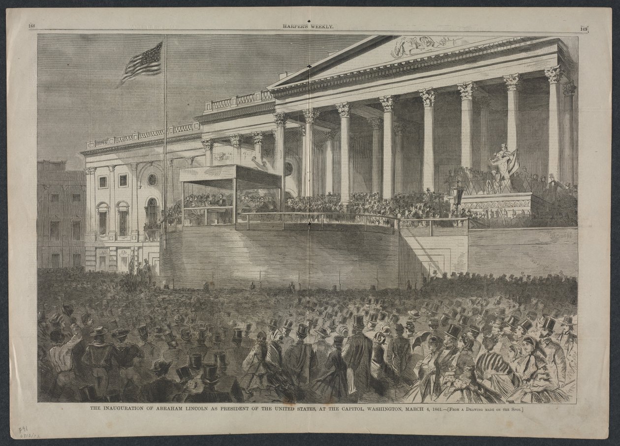 Indsættelsen af Abraham Lincoln som USA