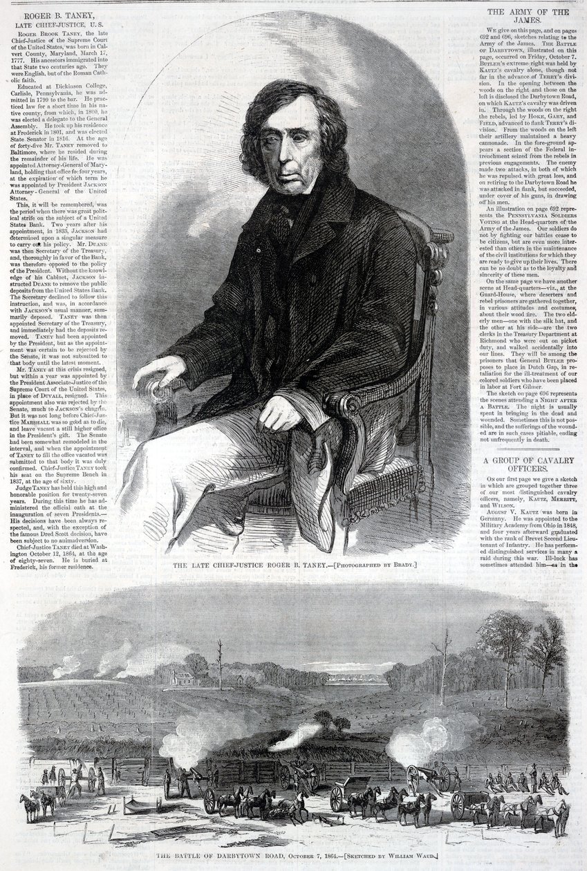 Den afdøde højesteretsdommer Roger B. Taney, fra Harper