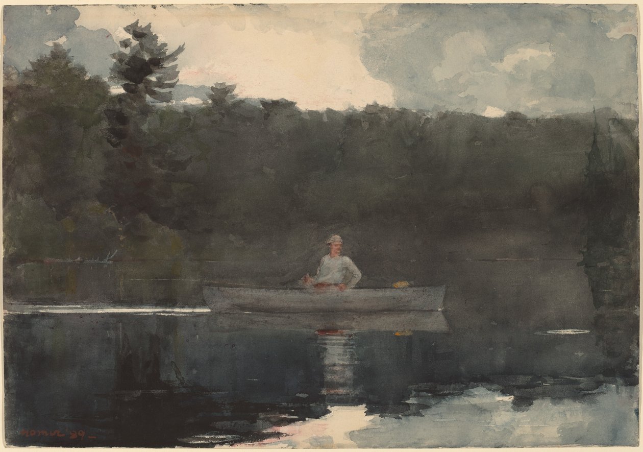 Den enlige fisker, 1889. af Winslow Homer