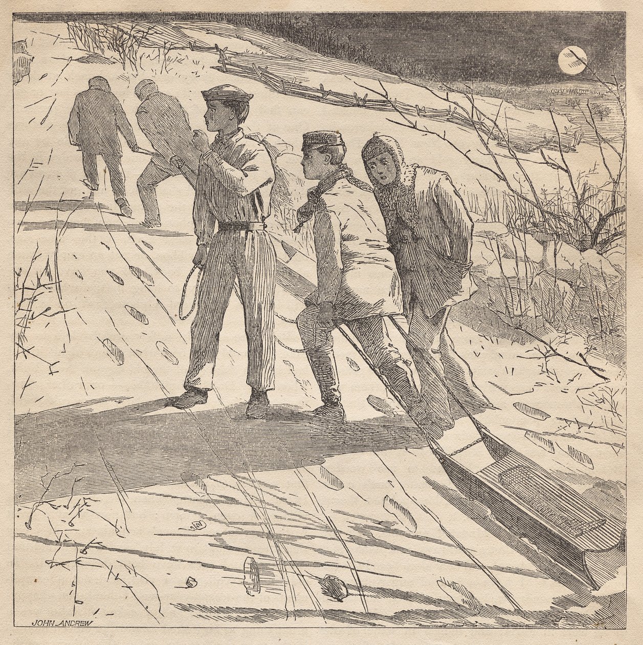 Midnatskysten af Winslow Homer