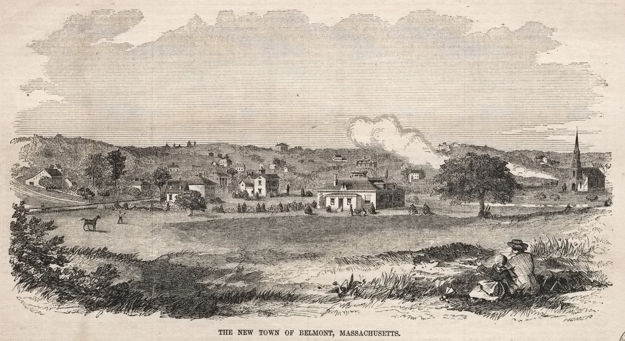 Den nye by Belmont i Massachusetts af Winslow Homer