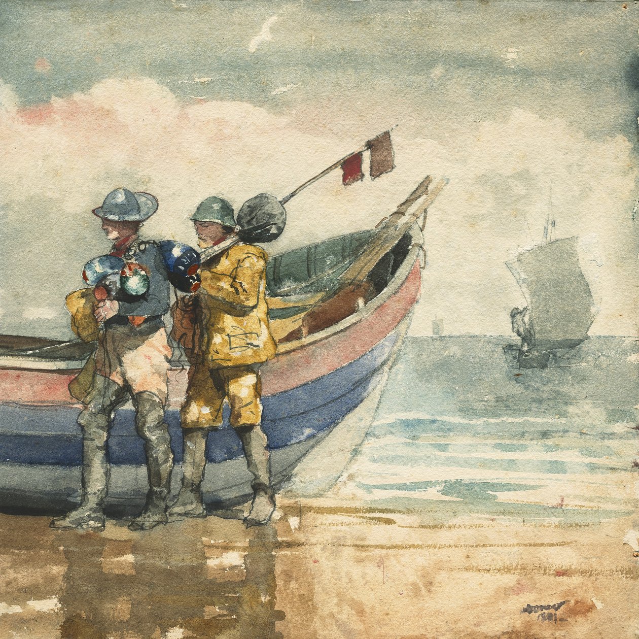 The Return, Tynemouth af Winslow Homer