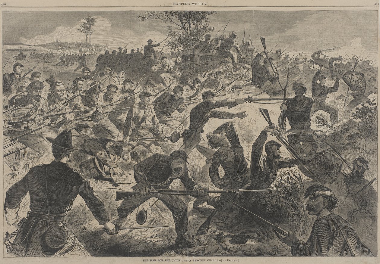 Krigen for Unionen - Et bajonetangreb af Winslow Homer