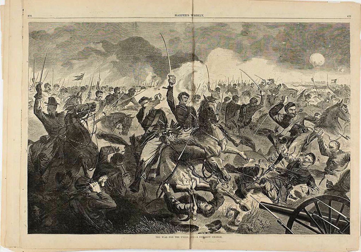 Krigen for Unionen, 1862 - et kavaleriangreb af Winslow Homer