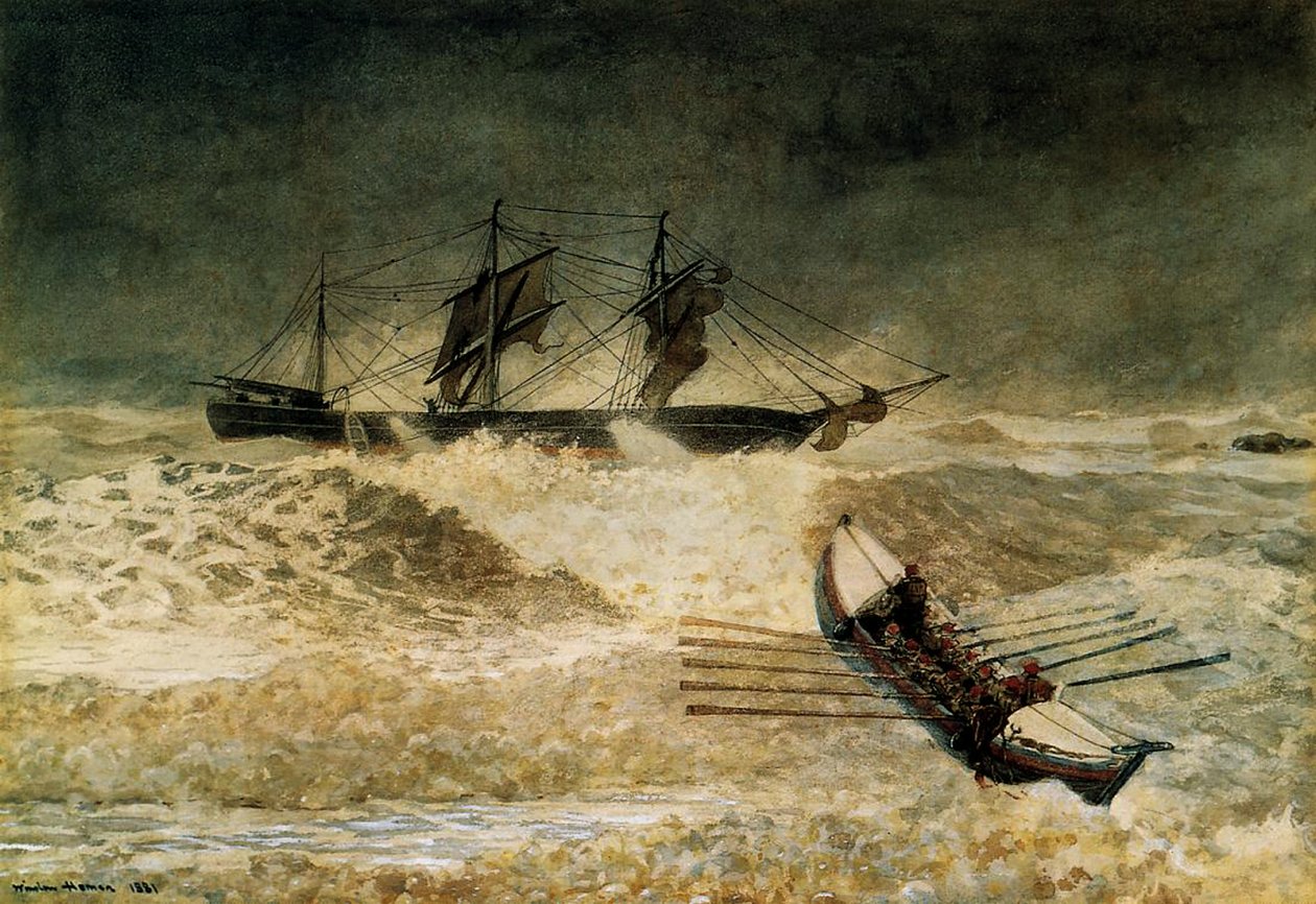 Jernskyens vrag, 1881 af Winslow Homer