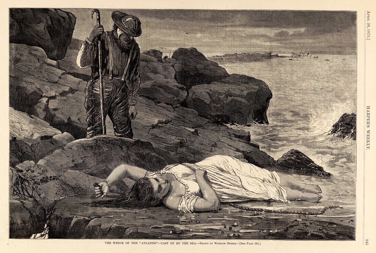 Vraget på "Atlantic" - kastet op af havet, fra Harper