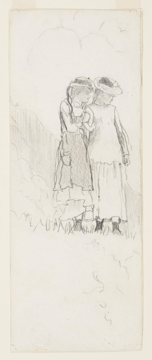 To unge piger på en mark af Winslow Homer