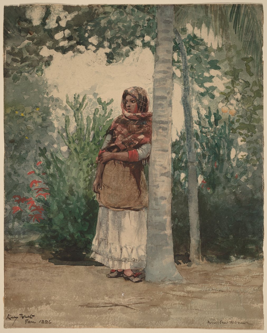 Under et palmetræ af Winslow Homer