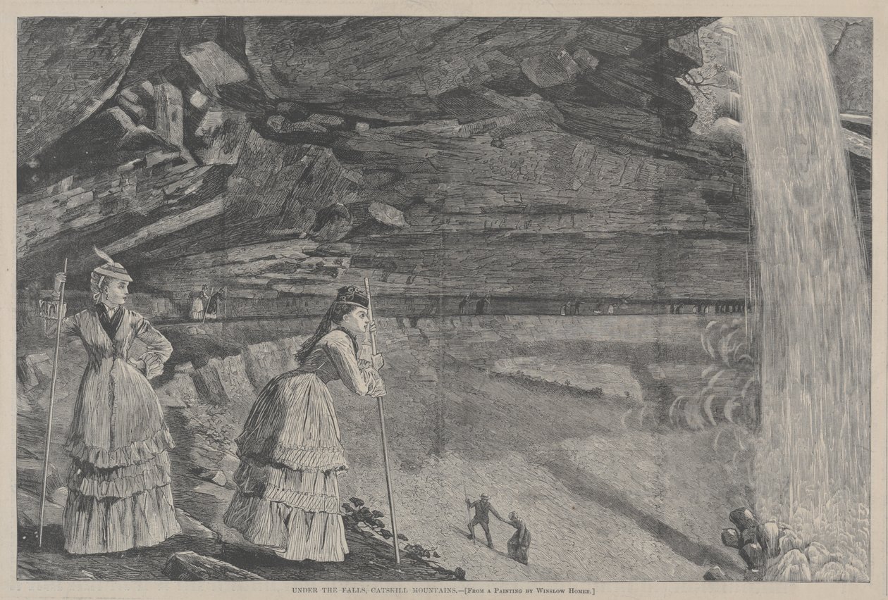 Under vandfaldene, Catskill-bjergene – efter et maleri af Winslow Homer af Winslow Homer