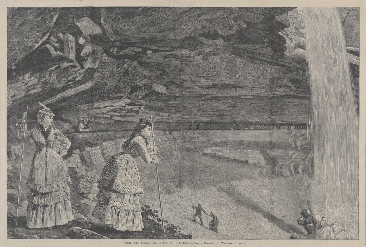 Under the Falls, Catskill Mountains fra et maleri af Winslow Homer, 1872. af Winslow Homer