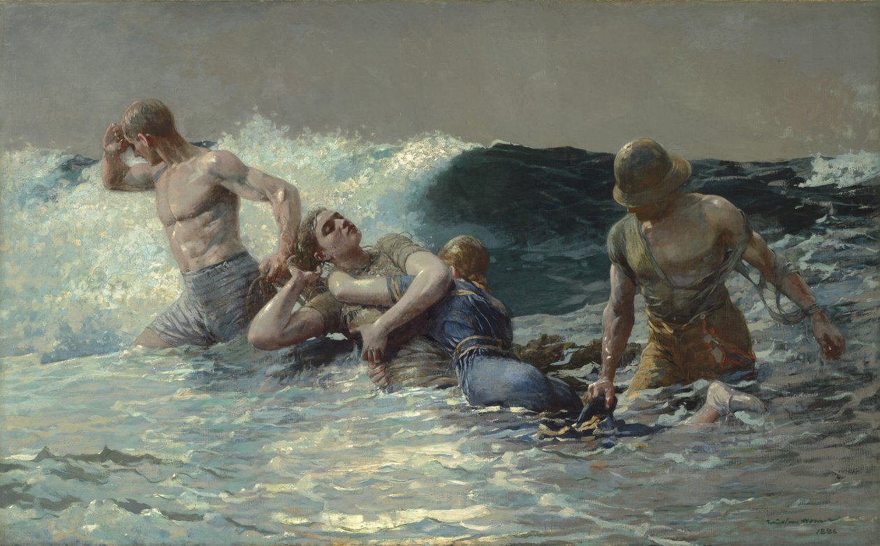 Undertow, 1886 af Winslow Homer