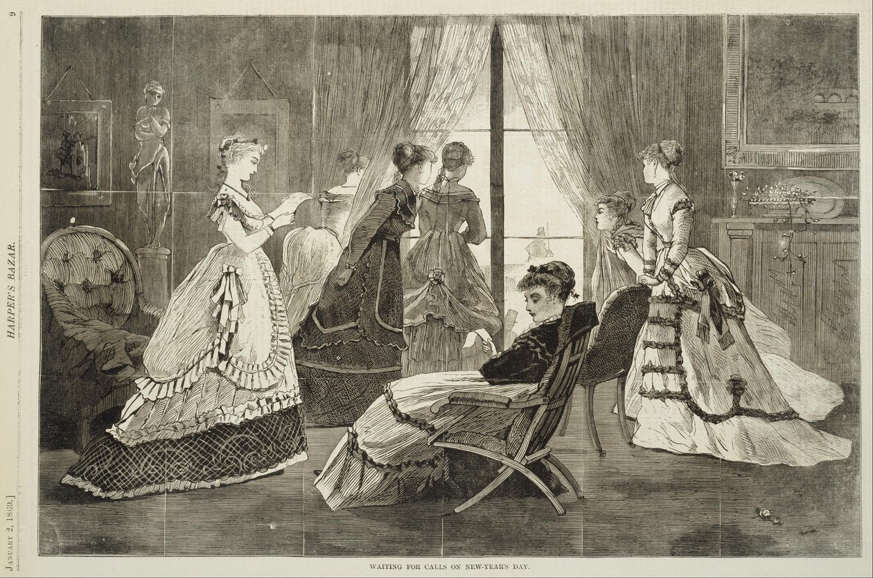 At vente på opkald på nytårsdag af Winslow Homer