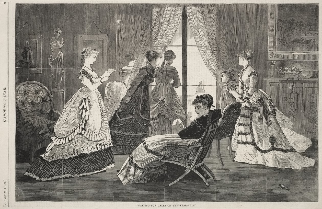At vente på opkald på nytårsdag af Winslow Homer