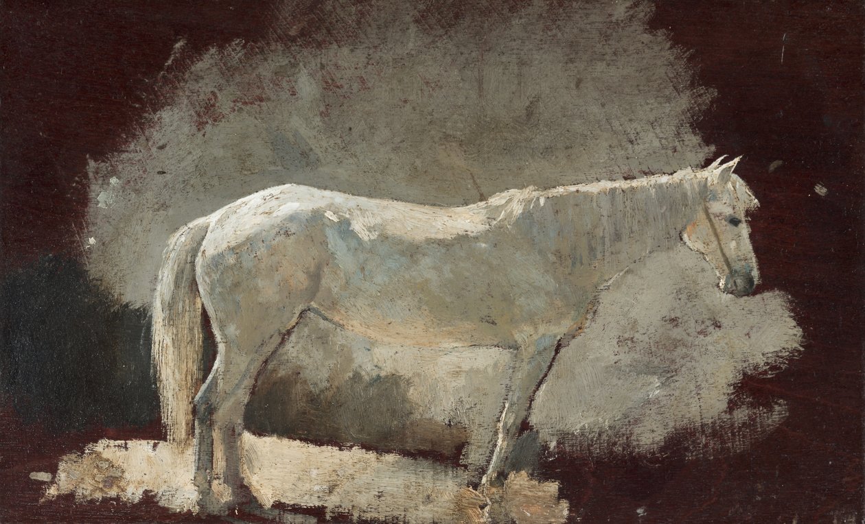 White Mare, ca. 1868 (olie på panel) af Winslow Homer