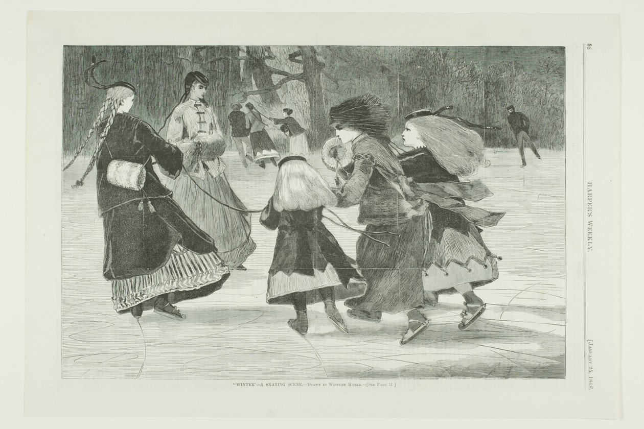 "Winter"—A Skating Scene af Winslow Homer