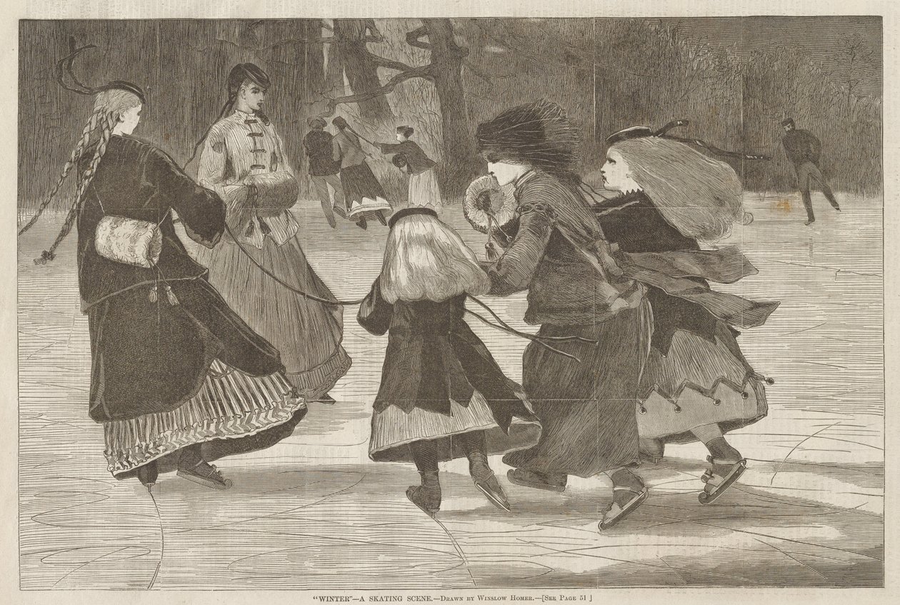 Vinter – En skøjtescene af Winslow Homer