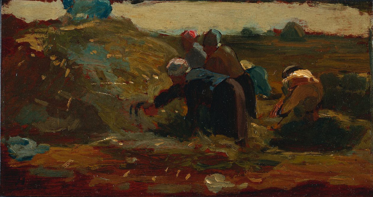 Kvinder, der arbejder på en mark af Winslow Homer