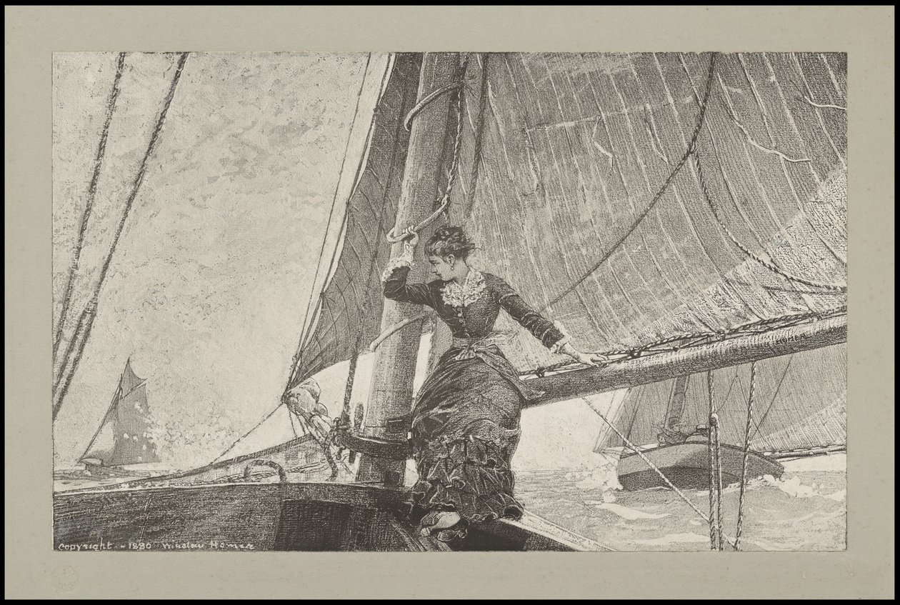 Yachting pige, 1880 af Winslow Homer