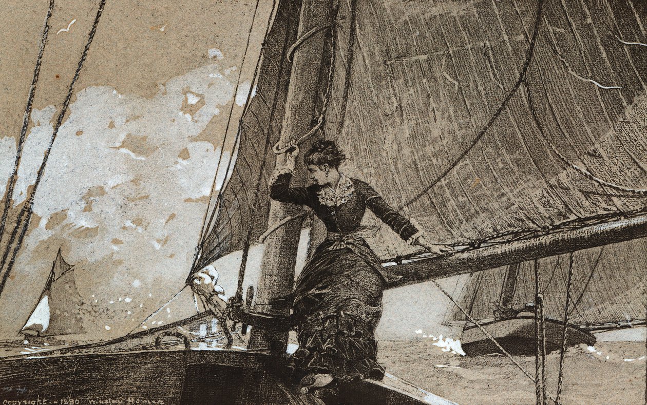 Yachting pige, 1880 af Winslow Homer