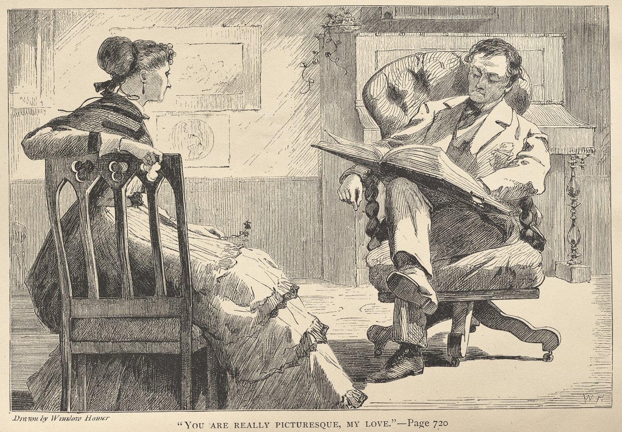 "Du er virkelig malerisk, min elskede" af Winslow Homer