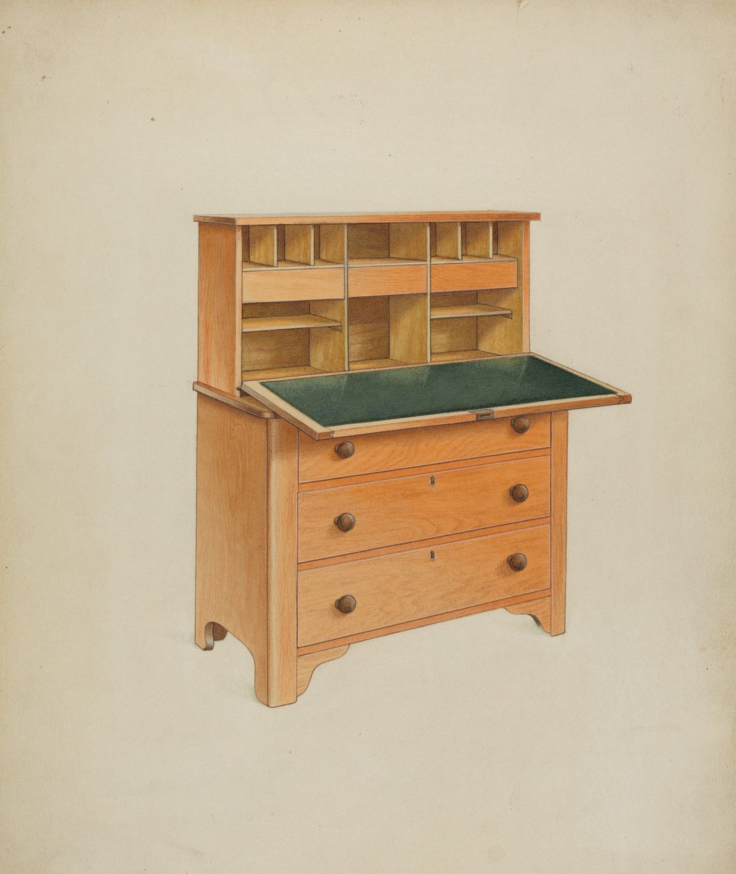 Skrivebord, c. 1937. af Winslow Rich