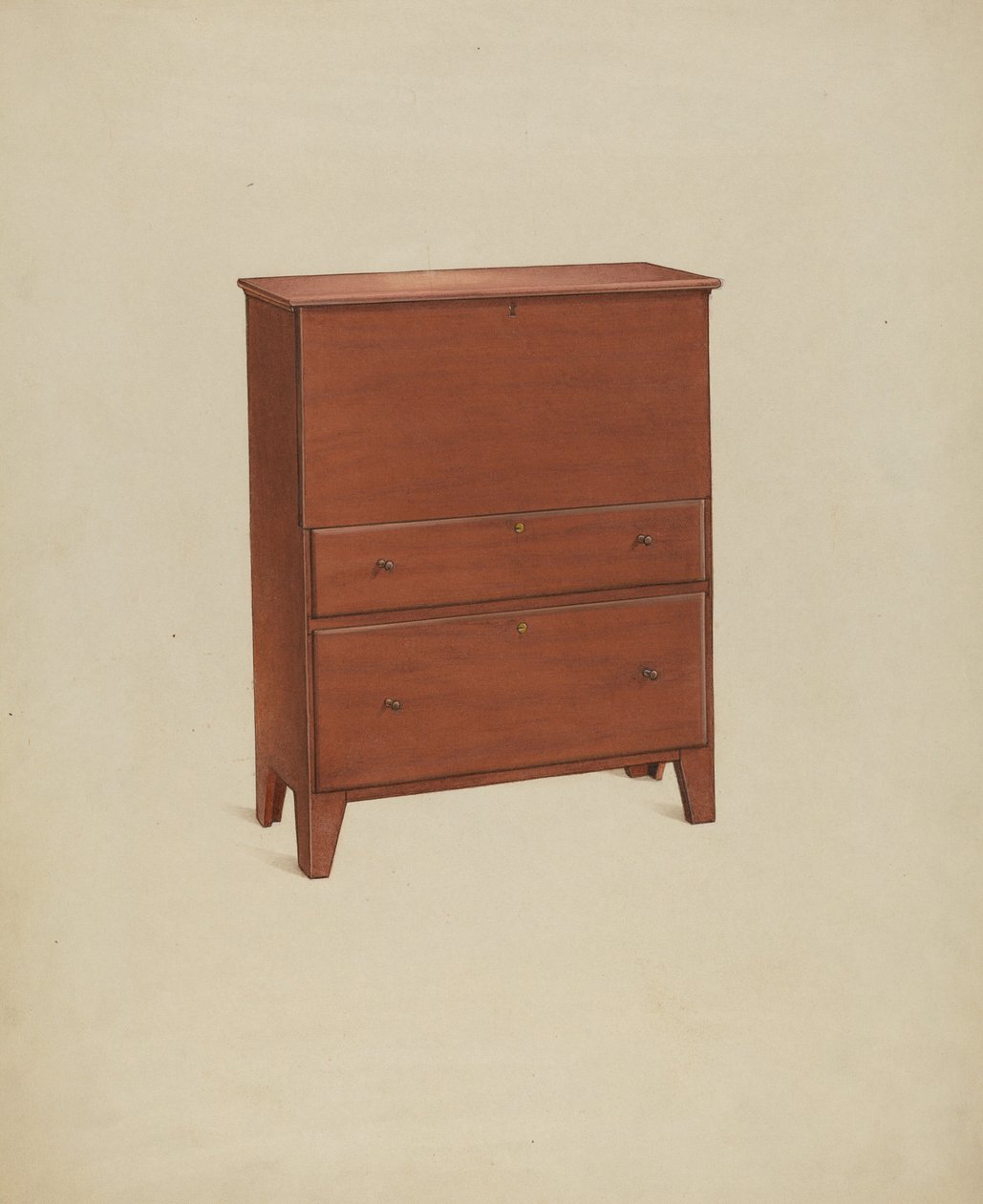 Shaker kommode, 1937. af Winslow Rich