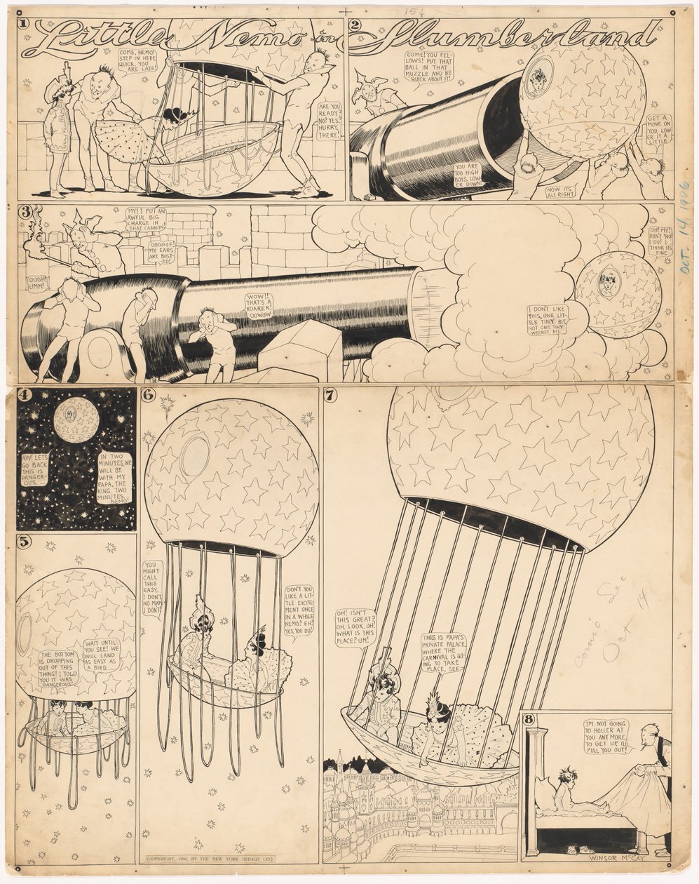 Lille Nemo i Slumberland: "Jeg kan ikke lide det her, en lille bitte smule, ikke en lille bitte smule" af Winsor McCay