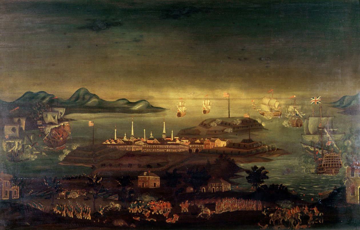 Slaget ved Bunker Hill, 17. juni 1775 (olie) af Winthrop Chandler