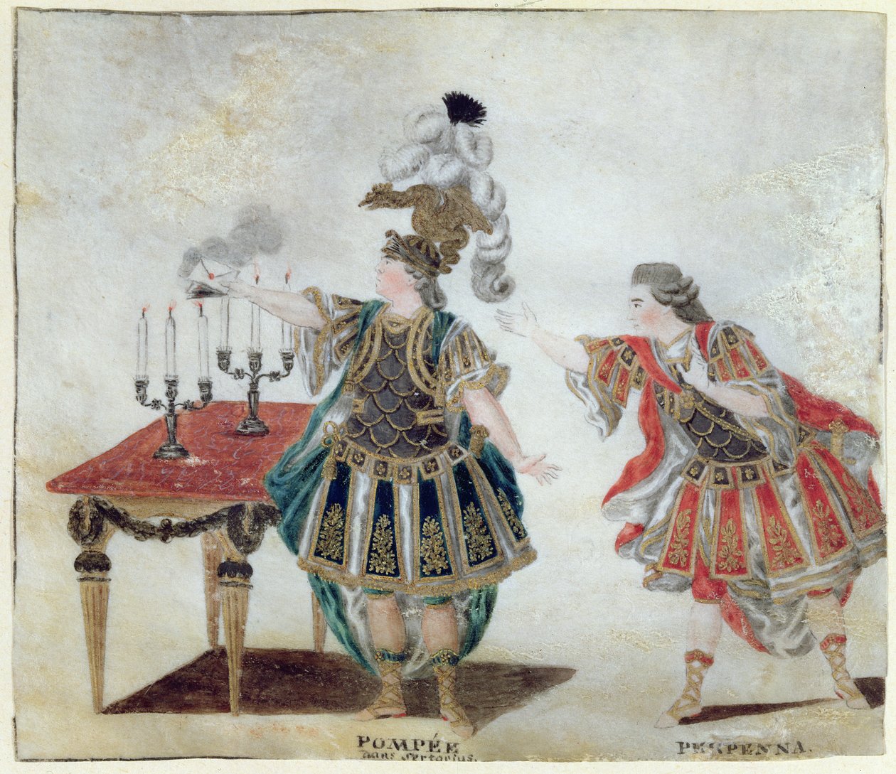Pompejus og Perpenna i tragedien Sertorius af Corneille, ca. 1780 af Wirscher