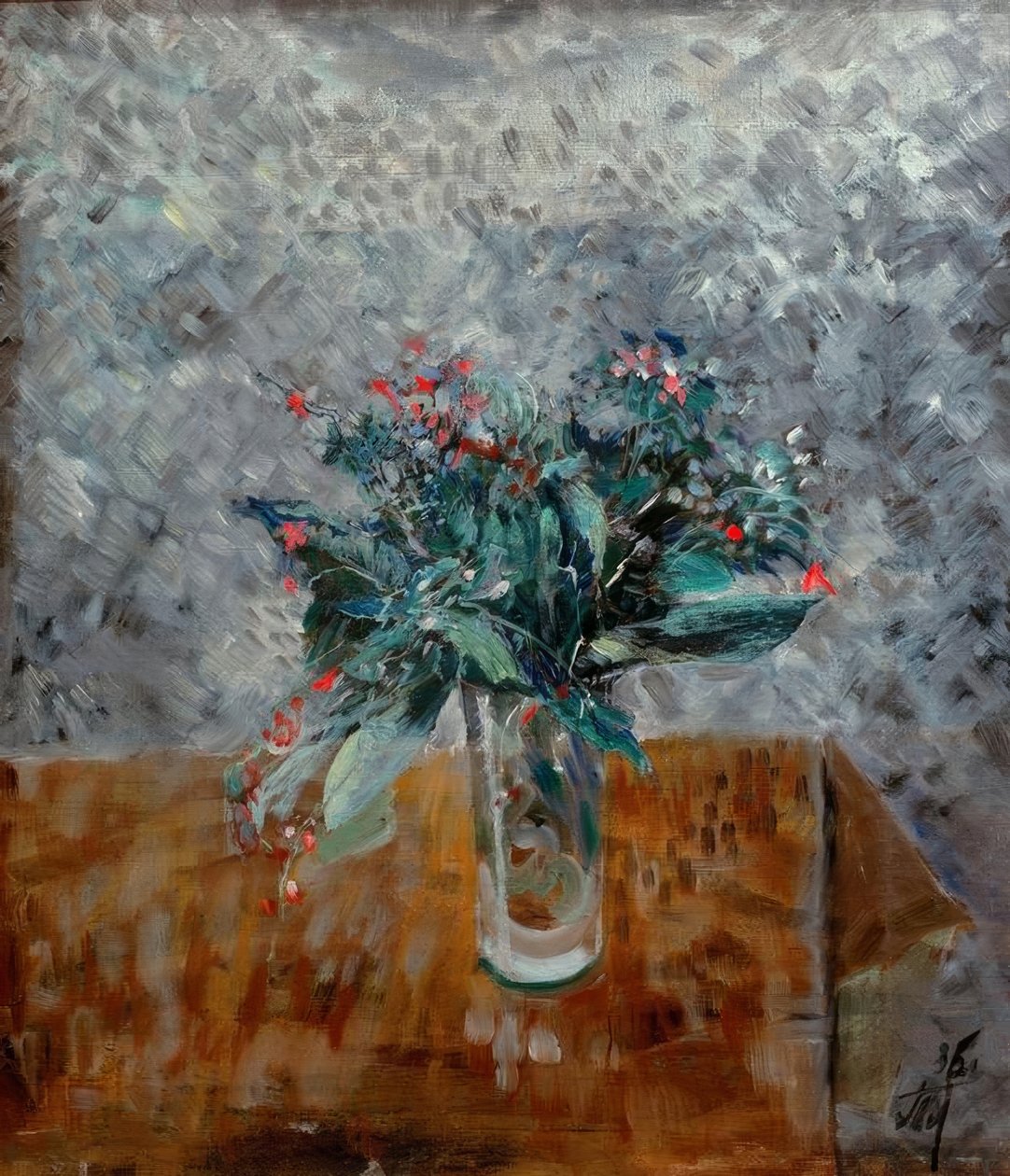 Blomster i et højt glas af Wladimir F. Tatlin
