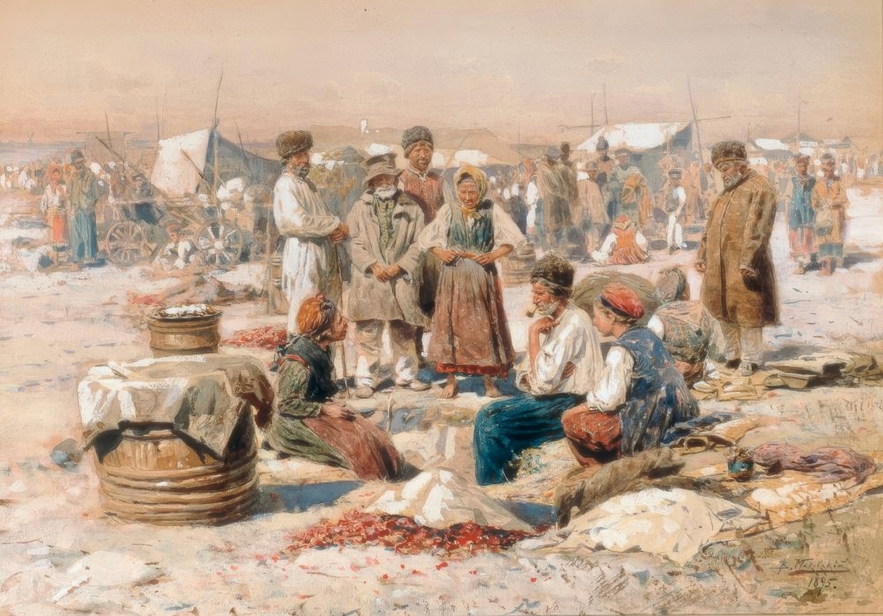 Byens marked af Wladimir Jegorowitsch Makowski
