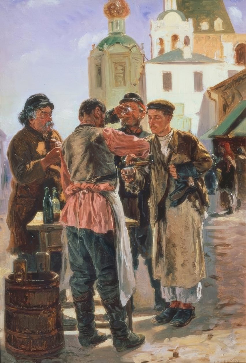 Kvass sælger af Wladimir Jegorowitsch Makowski
