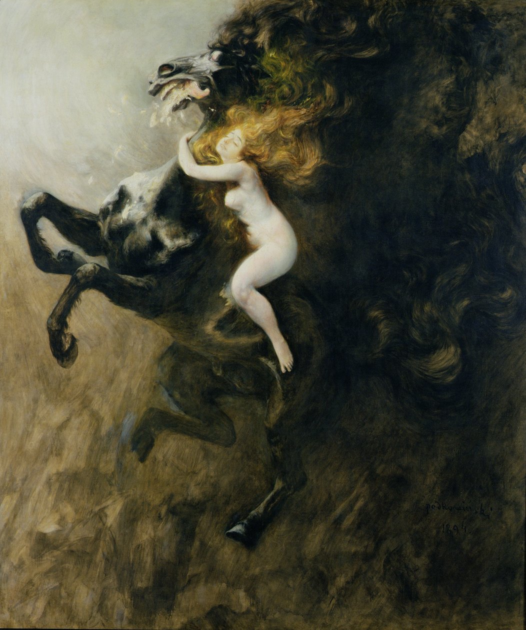 Frenzy of Elations or Frenzy of Dreams, 1894 af Wladyslaw Podkowinski