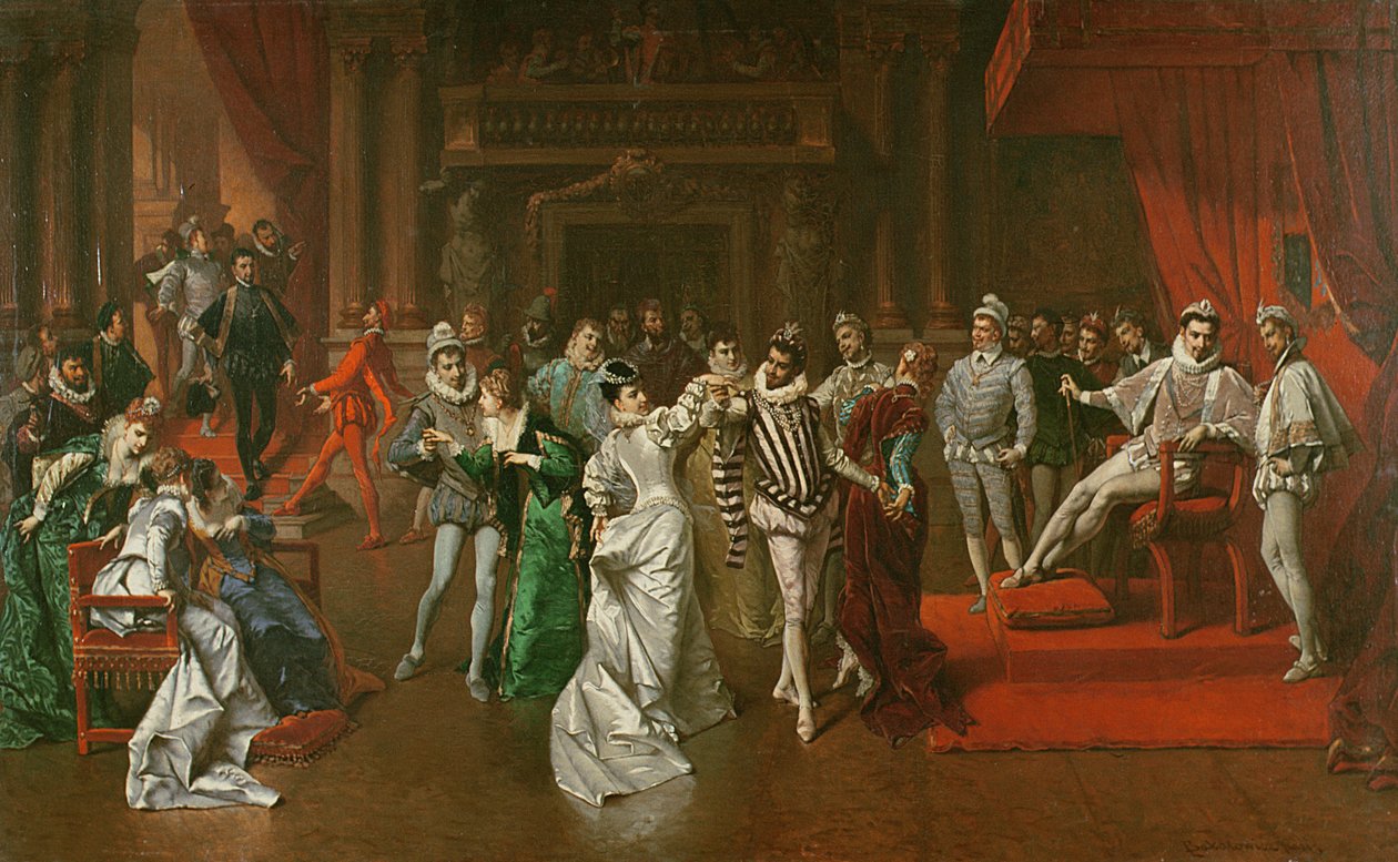 Et ball på hoffet af Henry Valois af Wladyslaw Bakalowicz