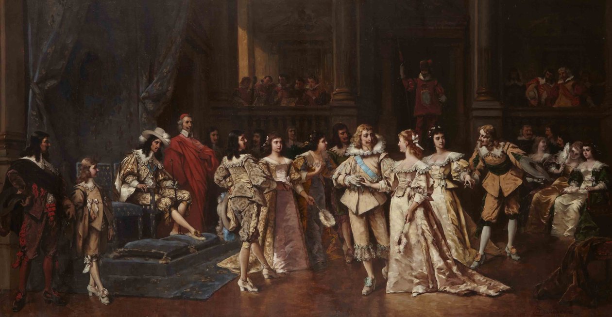 Ballen ved hoffet for Ludvig XIII af Frankrig af Wladyslaw Bakalowicz