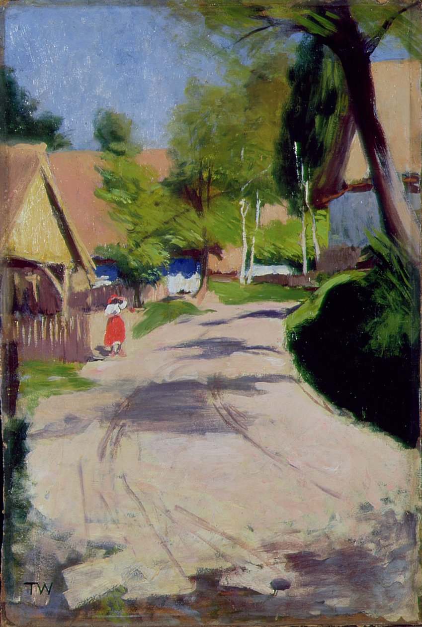 Vej gennem en landsby, 1910 af Wlodzimierz Tetmajer