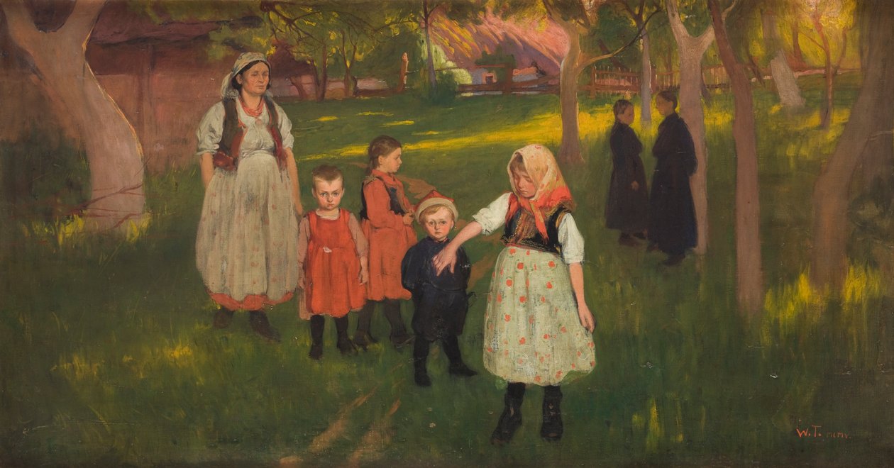 Besiddelser eller Kunstnerens Familie af Wlodzimierz Tetmajer