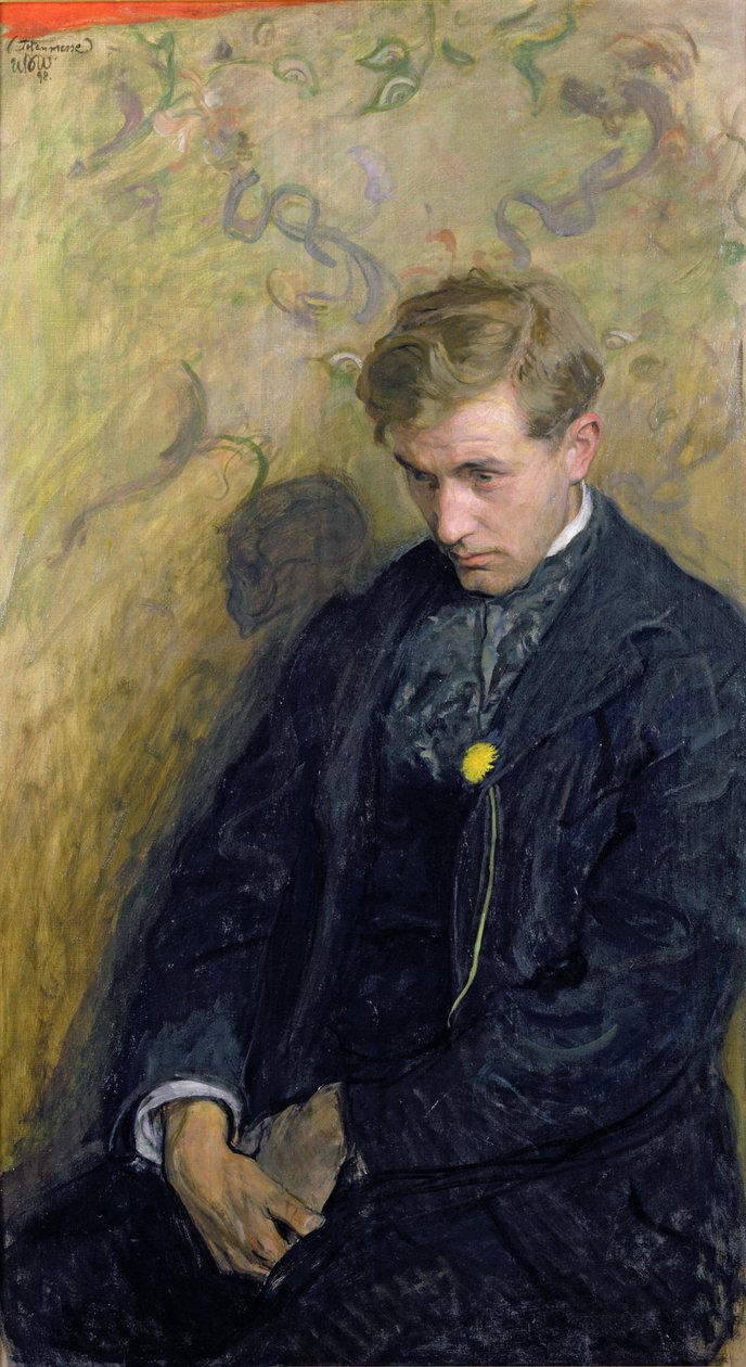 Melankolsk eller, portræt af Antoni Procajlowicz (1876-1949) 1898 af Wojciech Stanislaw Weiss