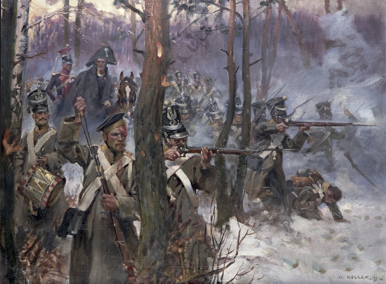 Slaget ved Olszynk Grochowsk, Warszawa, 25. februar 1831, 1912 af Wojciech Kossak
