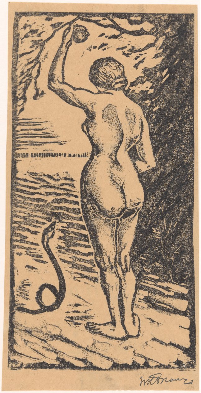 Eva a de slang af Wolbartus Brouwer (signed by artist)
