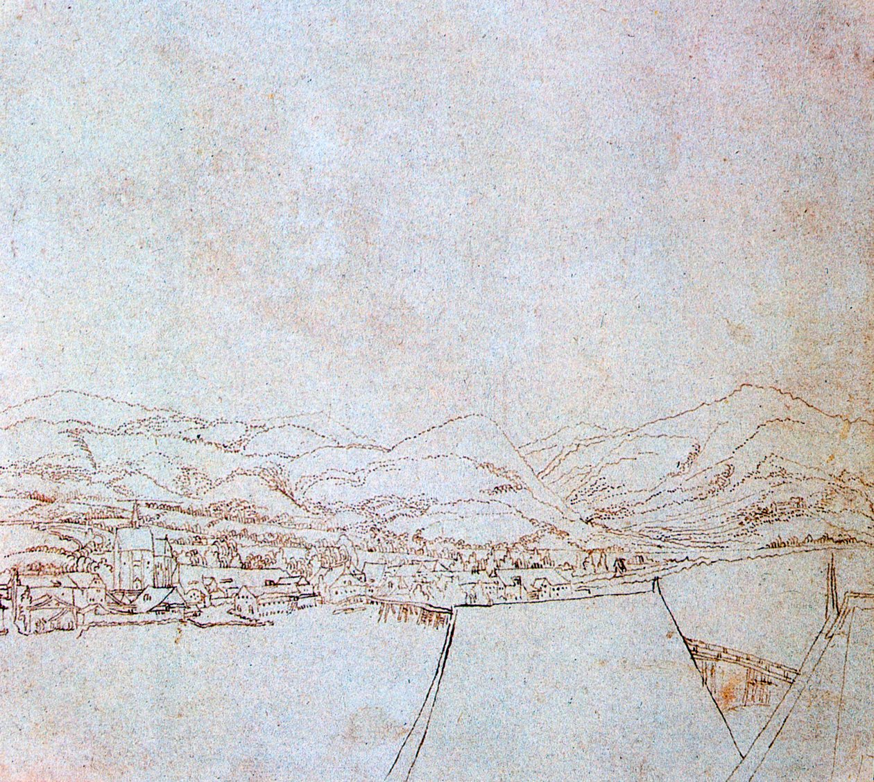 Udsigt over Urfahr, c1510-1553 af Wolf Huber