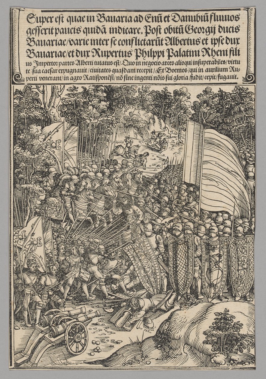 Bavarian War, plade 18 fra historiske scener fra kejser Maximilian I