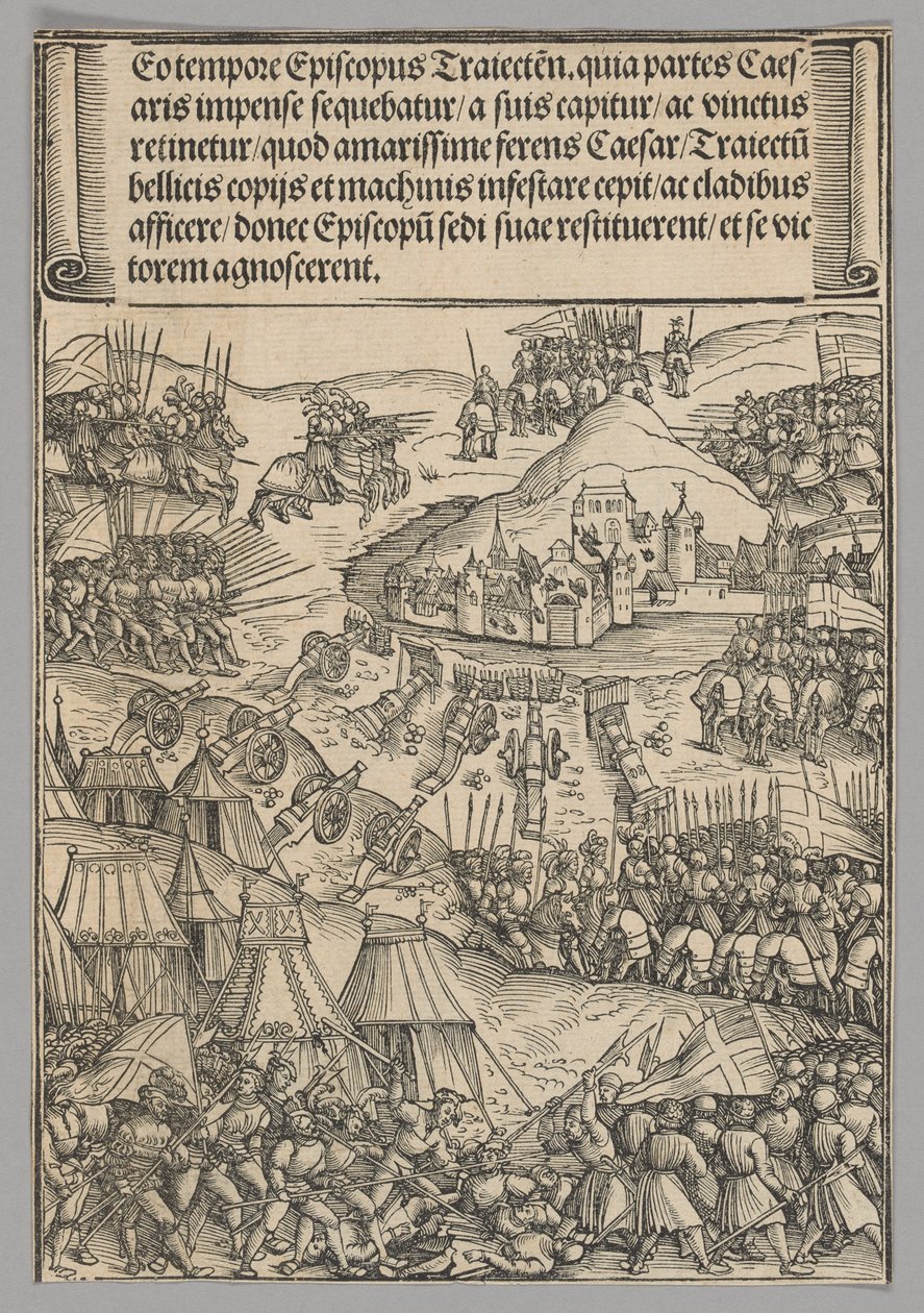 Siege of Utrecht, plade 6 fra historiske scener fra kejser Maximilian I