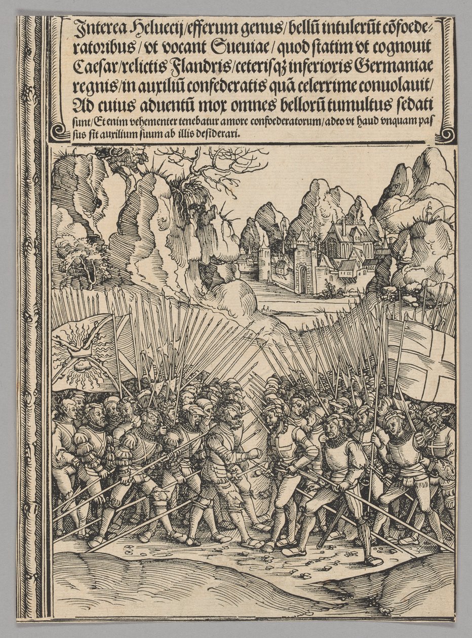 Swiss War, plade 16 fra historiske scener fra kejser Maximilian I