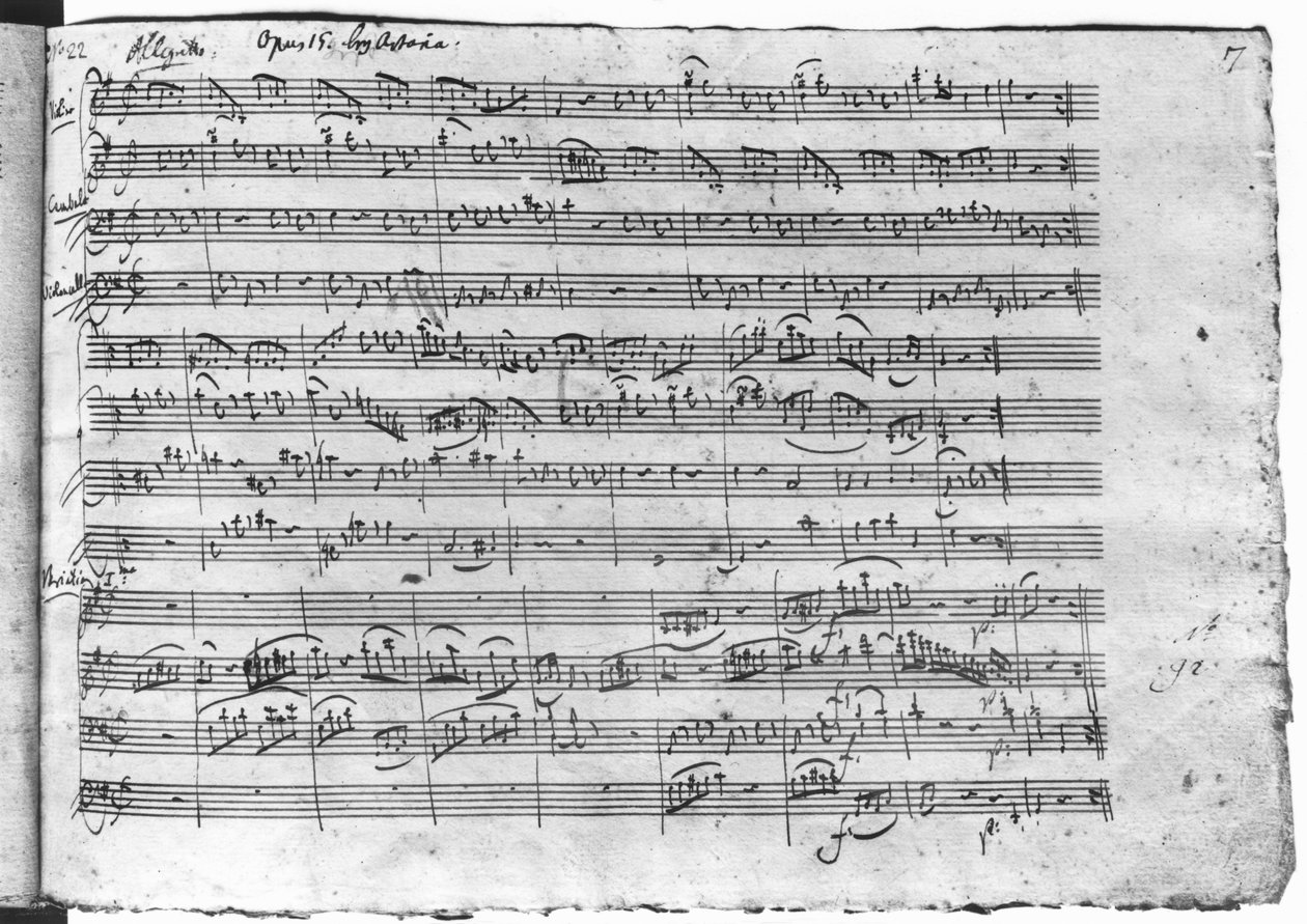 Trio i G-dur for violin, cembalo og violoncello (K 496) 1786 (13. side) af Wolfgang Amadeus Mozart