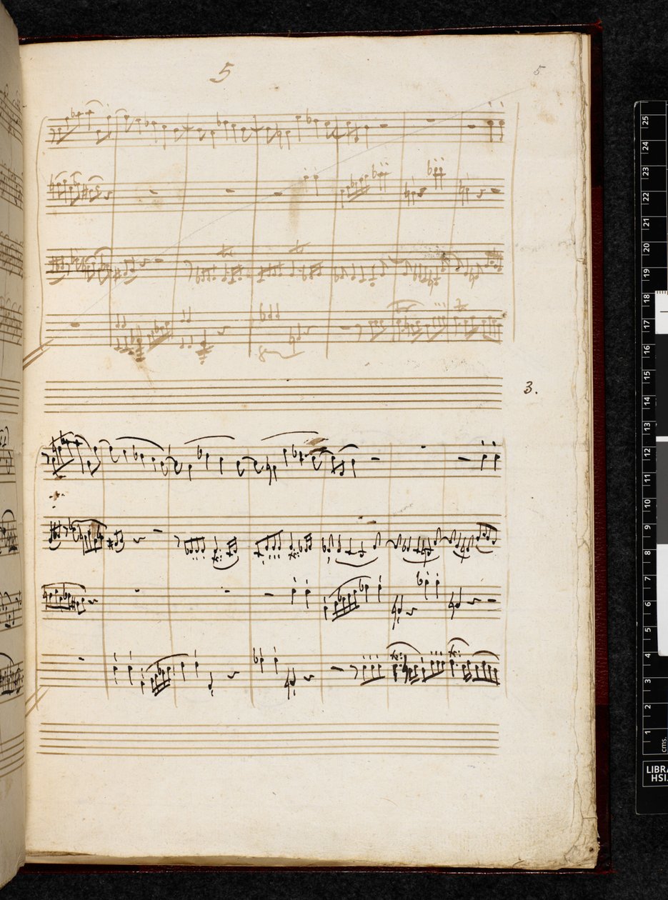 Adagio og fuga i c-mol, K. 546, Add. 28996, f.5r af Wolfgang Amadeus Mozart