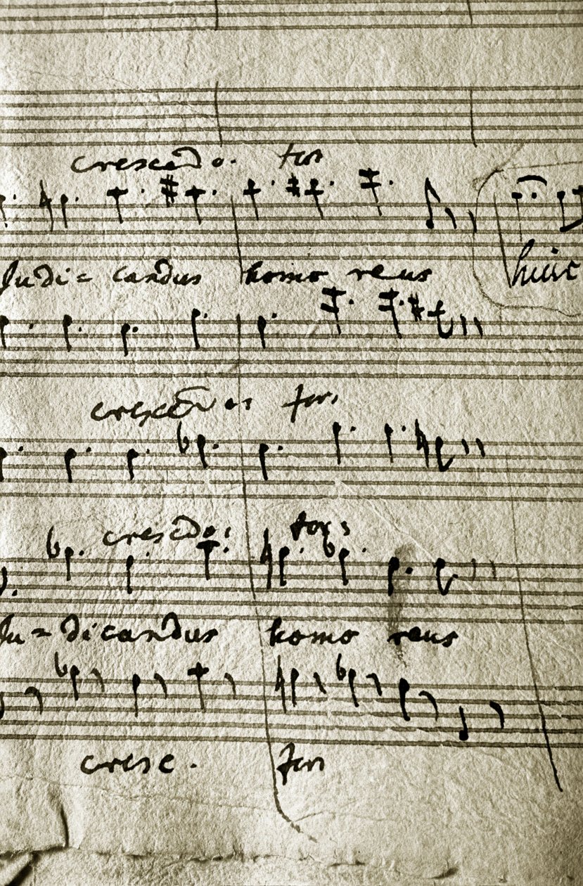 Arbejdspartitur af Wolfgang Amadeus Mozarts Requiem (musikpartitur) af Wolfgang Amadeus Mozart